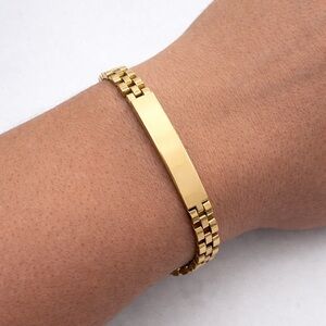 Plunder Gold Tone Chain Bracelet New